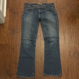 Old Navy Classic Women's Blue Jeans size 6 ultra low waist boot-cut stretch